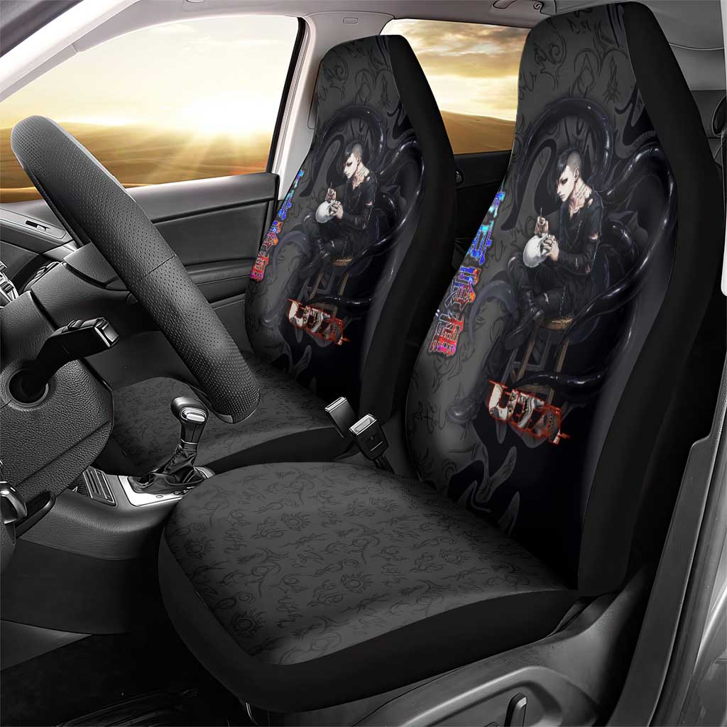 Uta Tokyo Ghoul Car Seat Cover Dark Urban Tattoo Style with Oni Mask Elements