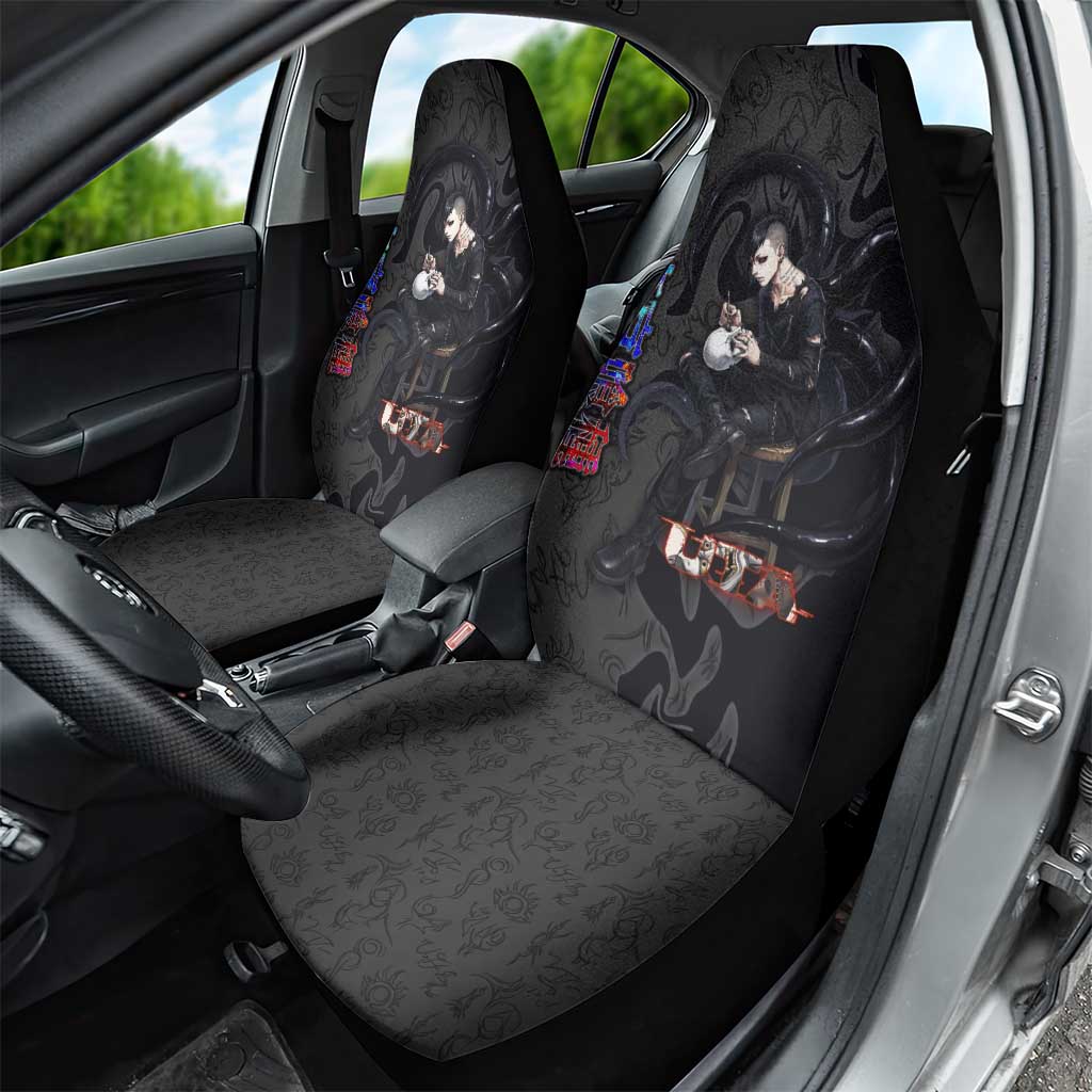 Uta Tokyo Ghoul Car Seat Cover Dark Urban Tattoo Style with Oni Mask Elements