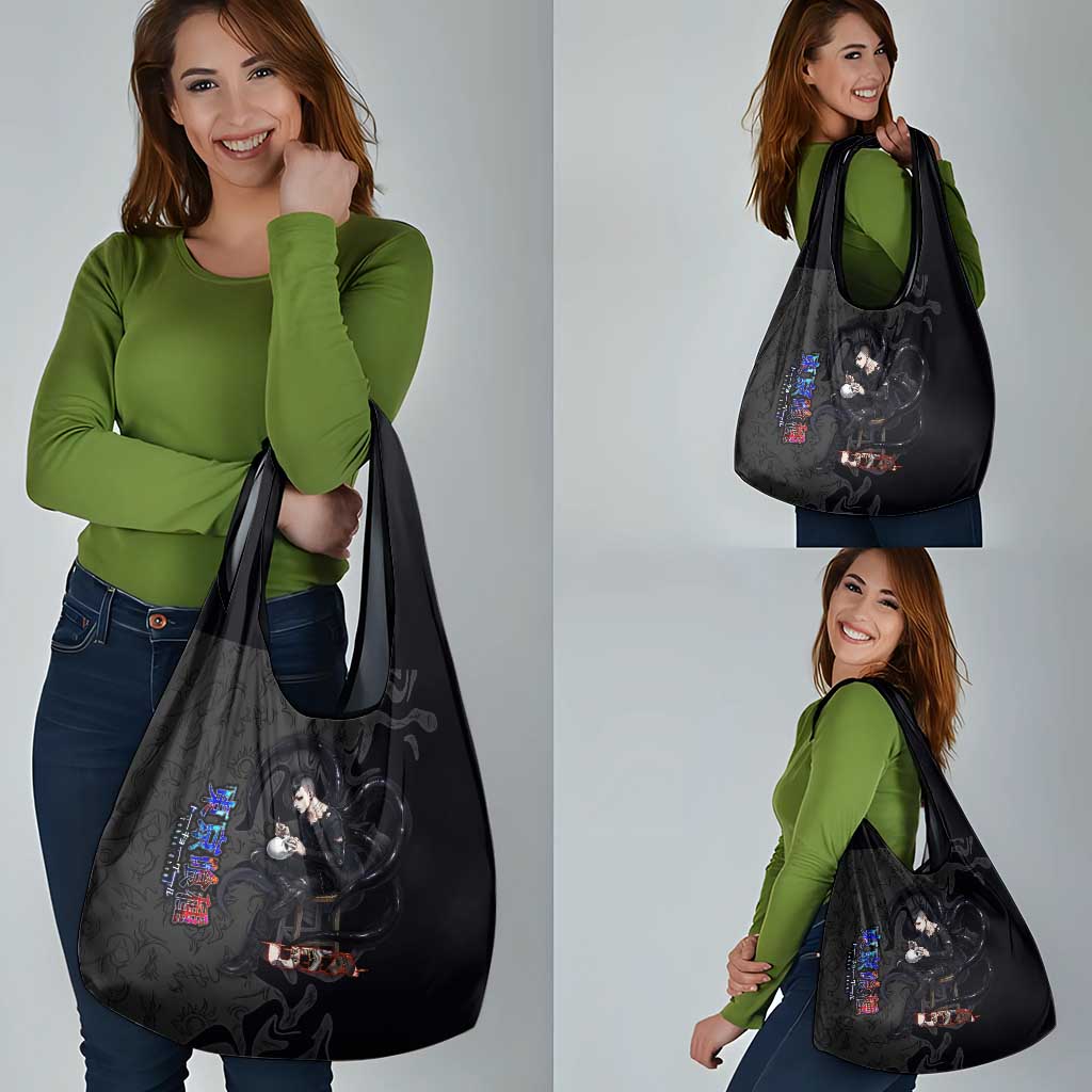 Uta Tokyo Ghoul Grocery Bag Dark Urban Tattoo Style with Oni Mask Elements