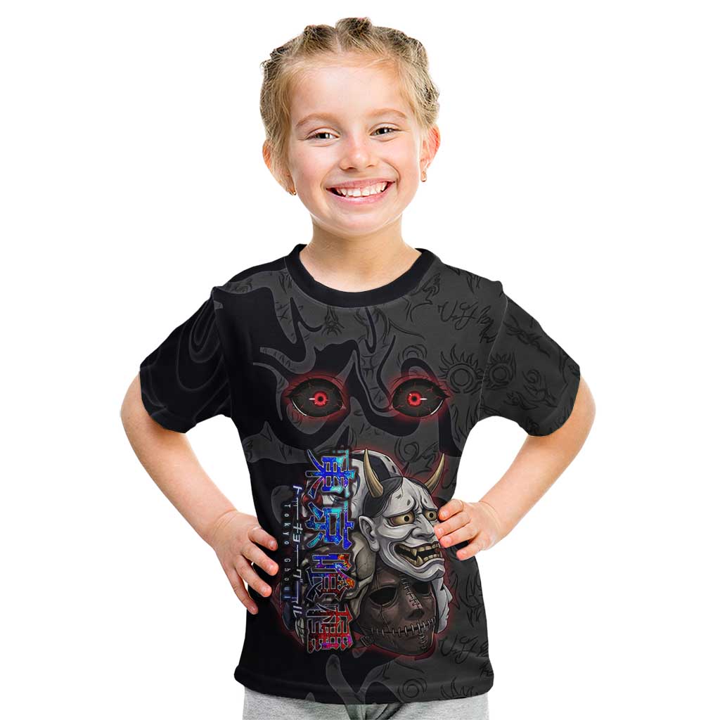 Uta Tokyo Ghoul Kid T Shirt Dark Urban Tattoo Style with Oni Mask Elements