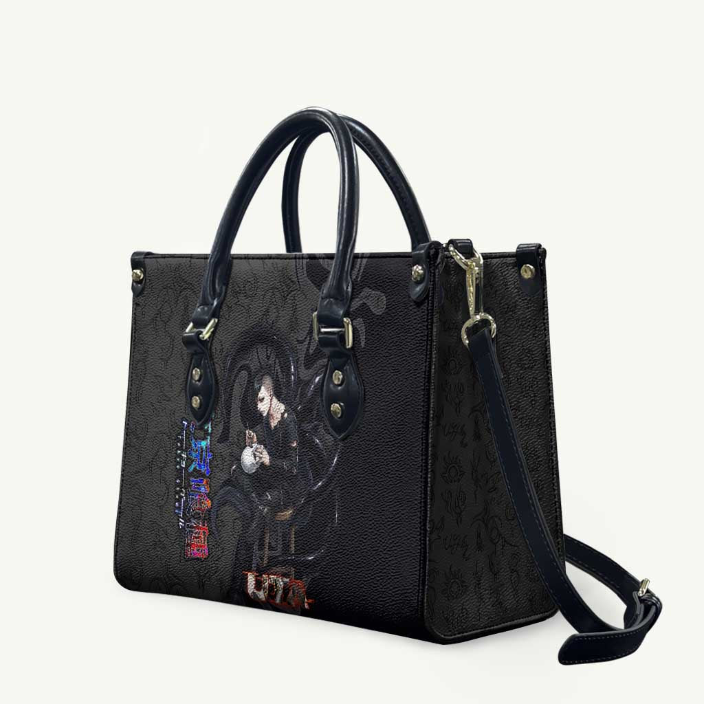 Uta Tokyo Ghoul Leather Bag Dark Urban Tattoo Style with Oni Mask Elements