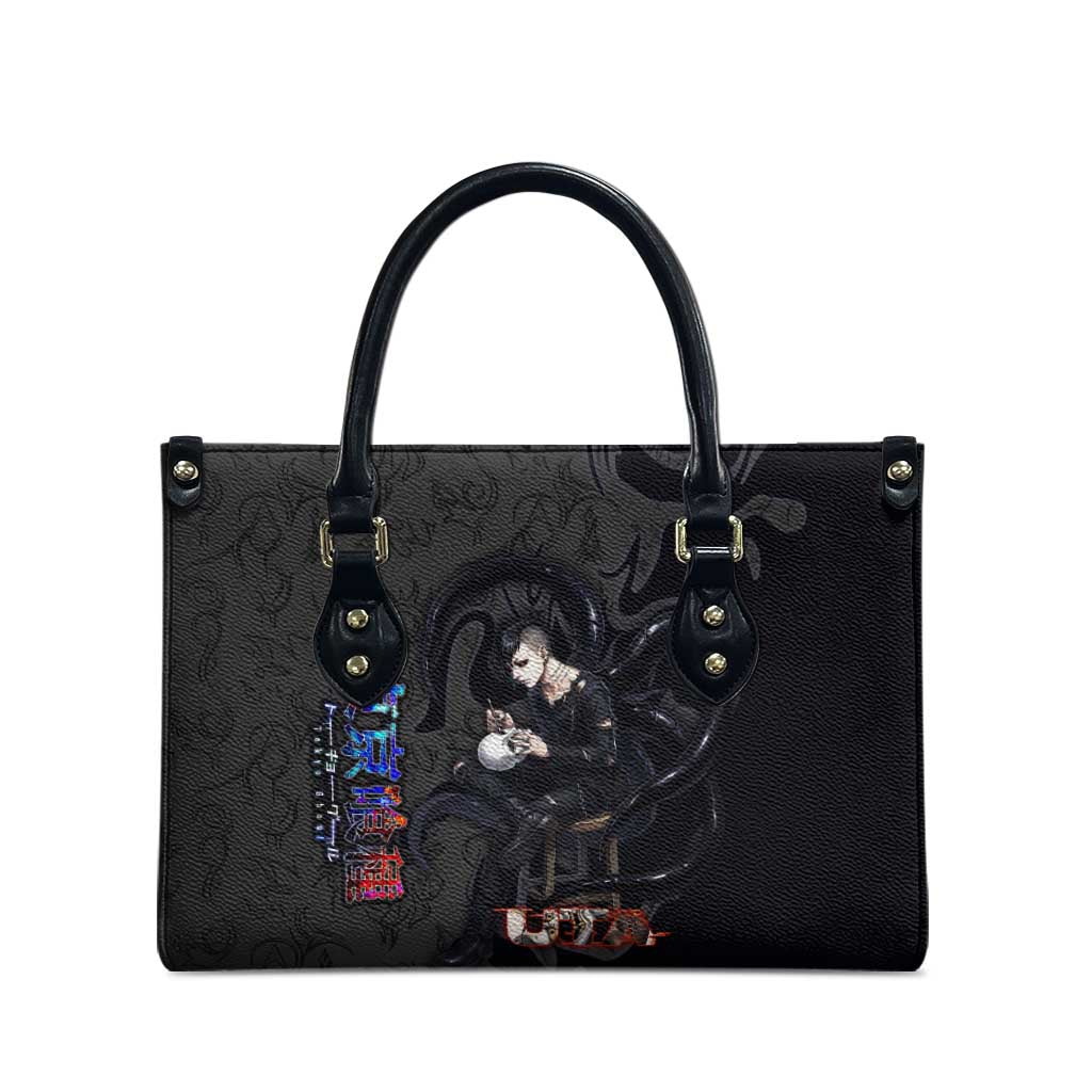 Uta Tokyo Ghoul Leather Bag Dark Urban Tattoo Style with Oni Mask Elements
