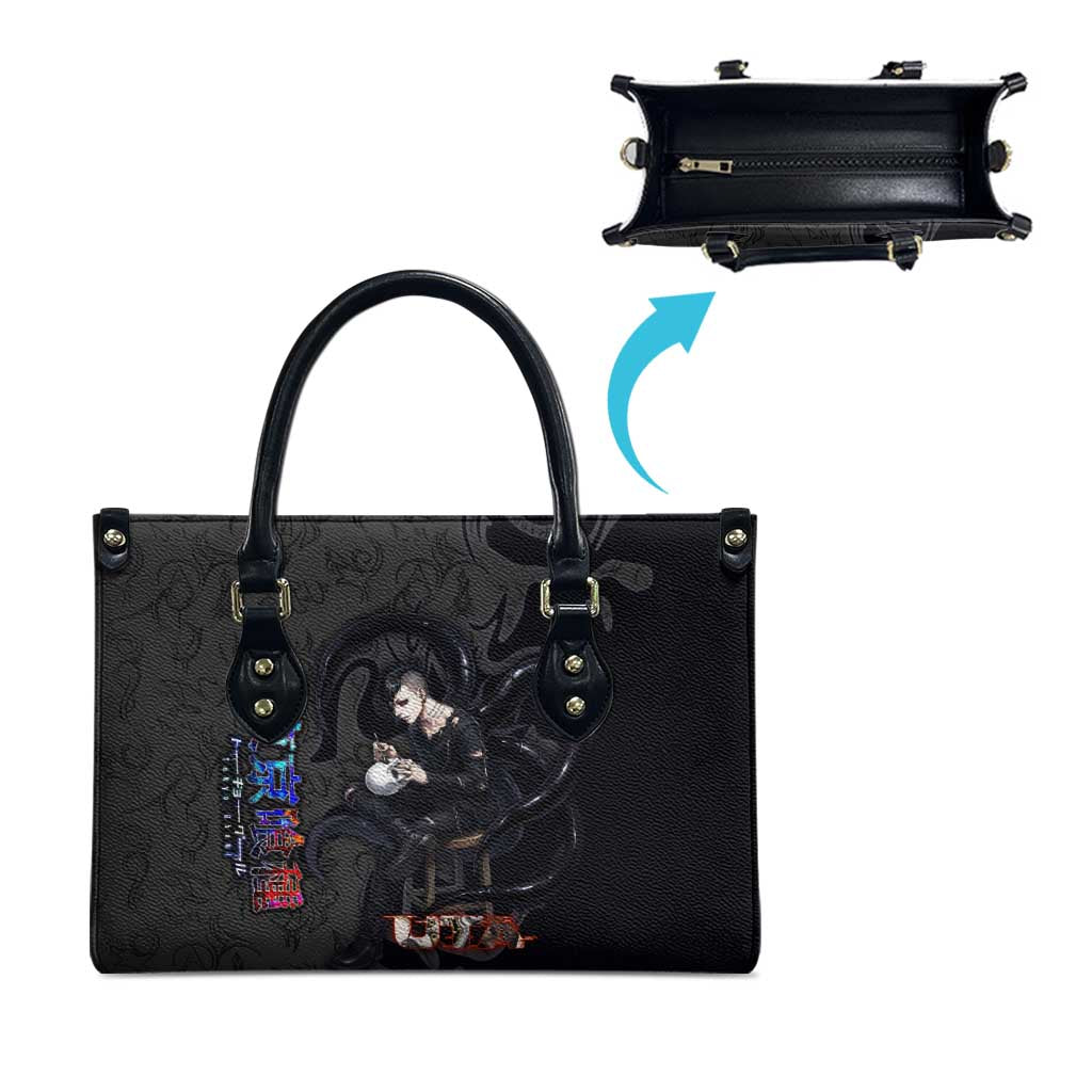 Uta Tokyo Ghoul Leather Bag Dark Urban Tattoo Style with Oni Mask Elements