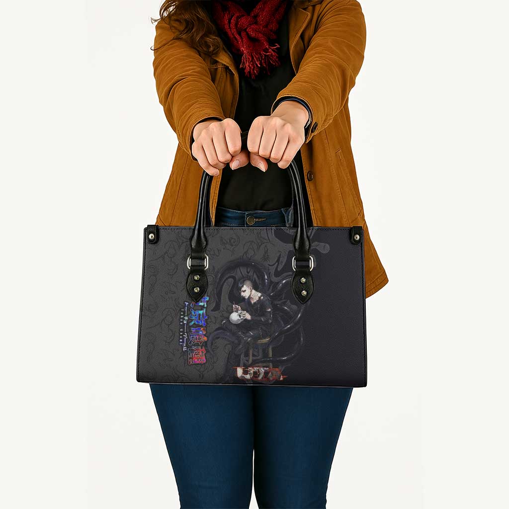 Uta Tokyo Ghoul Leather Bag Dark Urban Tattoo Style with Oni Mask Elements