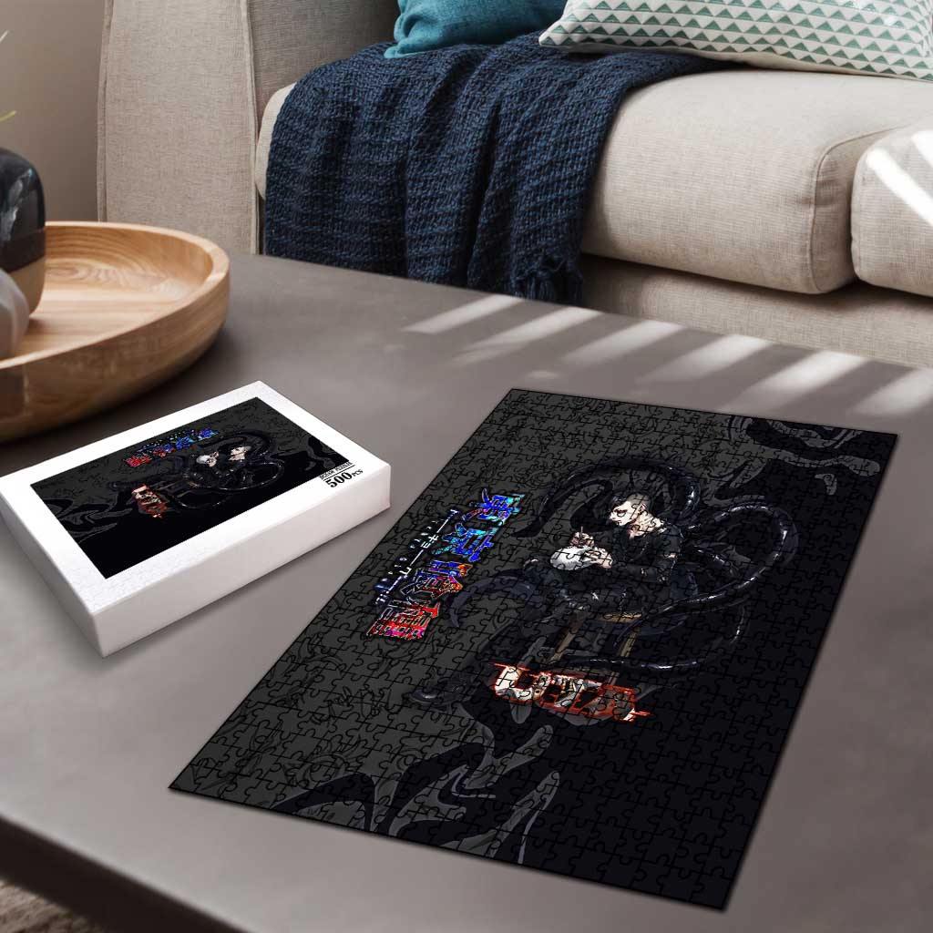 Uta Tokyo Ghoul Puzzle Dark Urban Tattoo Style with Oni Mask Elements