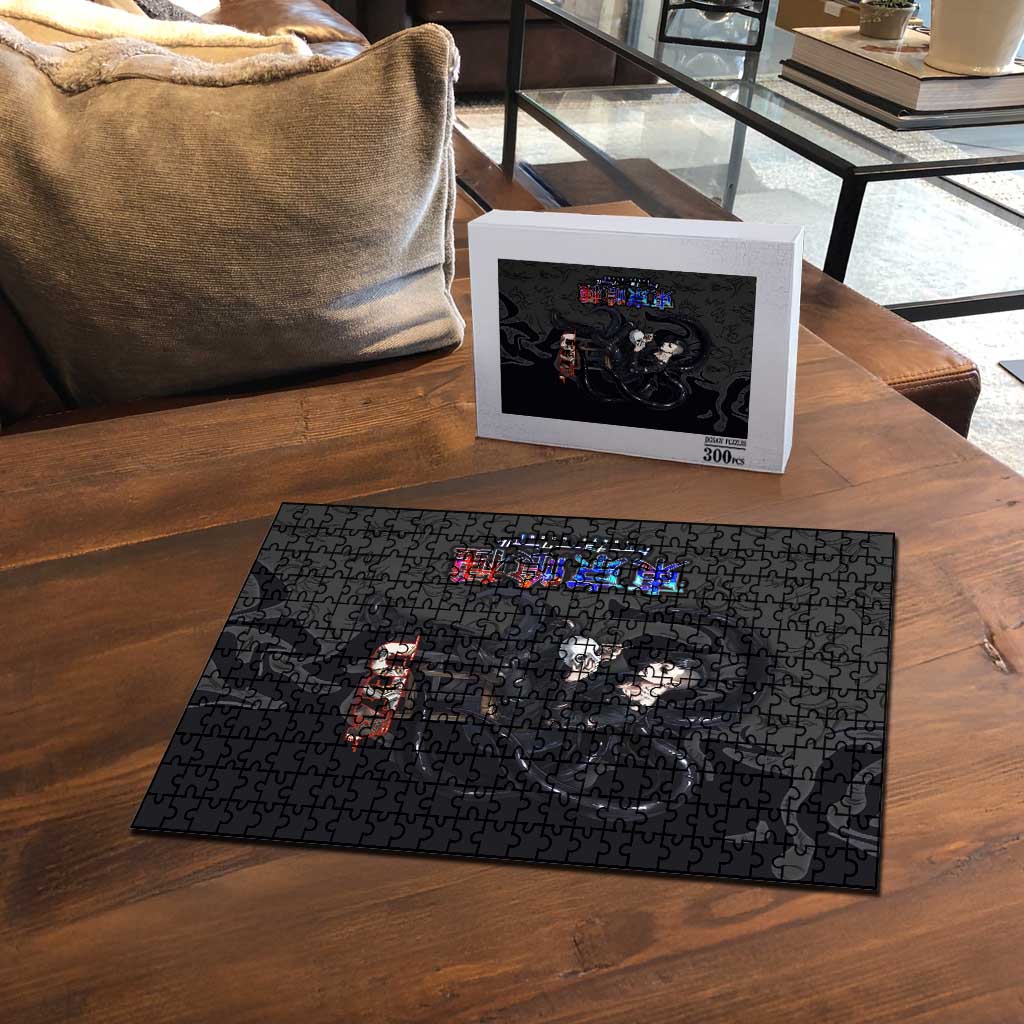 Uta Tokyo Ghoul Puzzle Dark Urban Tattoo Style with Oni Mask Elements