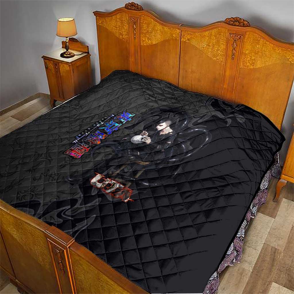 Uta Tokyo Ghoul Quilt Dark Urban Tattoo Style with Oni Mask Elements