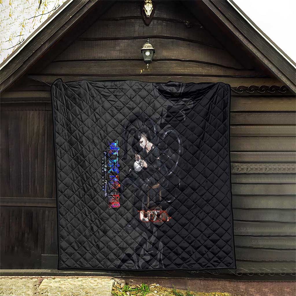 Uta Tokyo Ghoul Quilt Dark Urban Tattoo Style with Oni Mask Elements