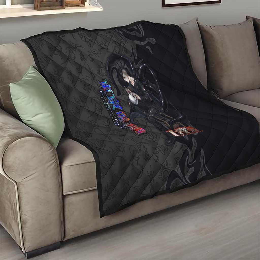 Uta Tokyo Ghoul Quilt Dark Urban Tattoo Style with Oni Mask Elements