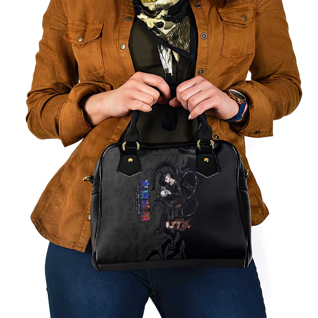 Uta Tokyo Ghoul Shoulder Handbag Dark Urban Tattoo Style with Oni Mask Elements