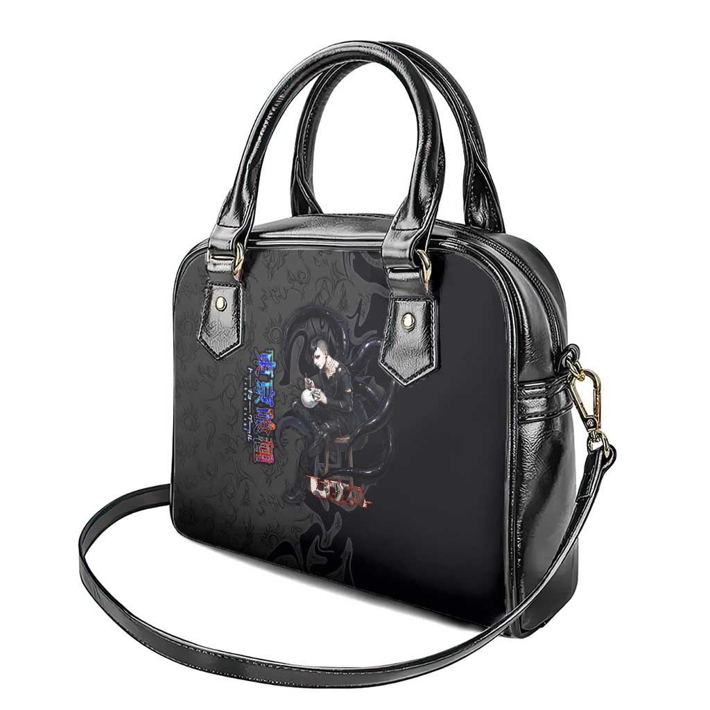 Uta Tokyo Ghoul Shoulder Handbag Dark Urban Tattoo Style with Oni Mask Elements