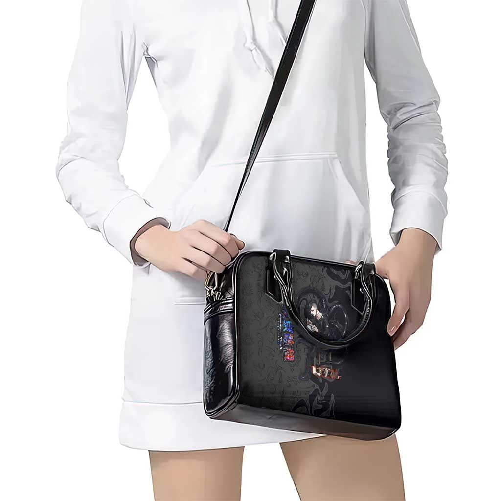 Uta Tokyo Ghoul Shoulder Handbag Dark Urban Tattoo Style with Oni Mask Elements