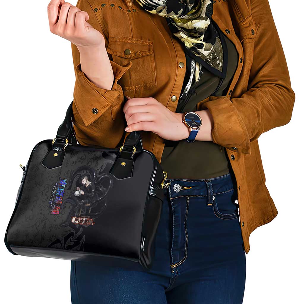 Uta Tokyo Ghoul Shoulder Handbag Dark Urban Tattoo Style with Oni Mask Elements