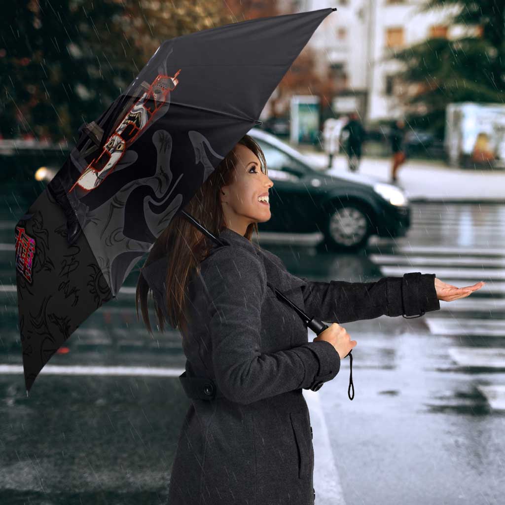 Uta Tokyo Ghoul Umbrella Dark Urban Tattoo Style with Oni Mask Elements