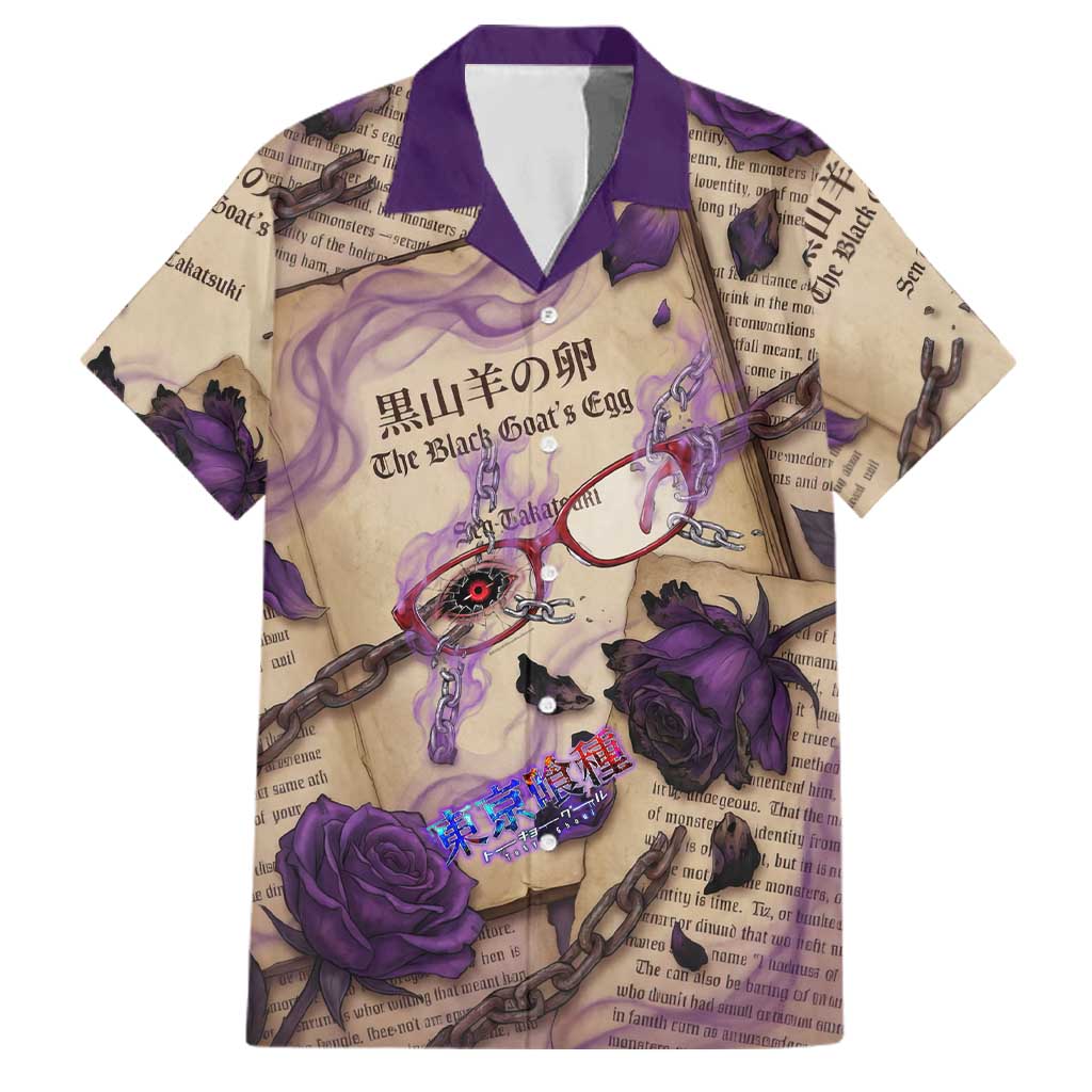 Rize Kamishiro Tokyo Ghoul Family Matching Summer Maxi Dress and Hawaiian Shirt Gothic Collage Style with Newspaper and Purple Rose Motif