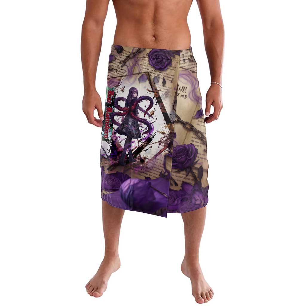 Rize Kamishiro Tokyo Ghoul Lavalava Gothic Collage Style with Newspaper and Purple Rose Motif