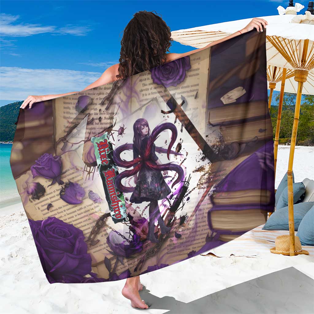 Rize Kamishiro Tokyo Ghoul Sarong Gothic Collage Style with Newspaper and Purple Rose Motif
