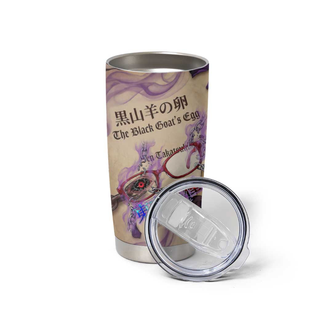 Rize Kamishiro Tokyo Ghoul Tumbler Cup Gothic Collage Style with Newspaper and Purple Rose Motif