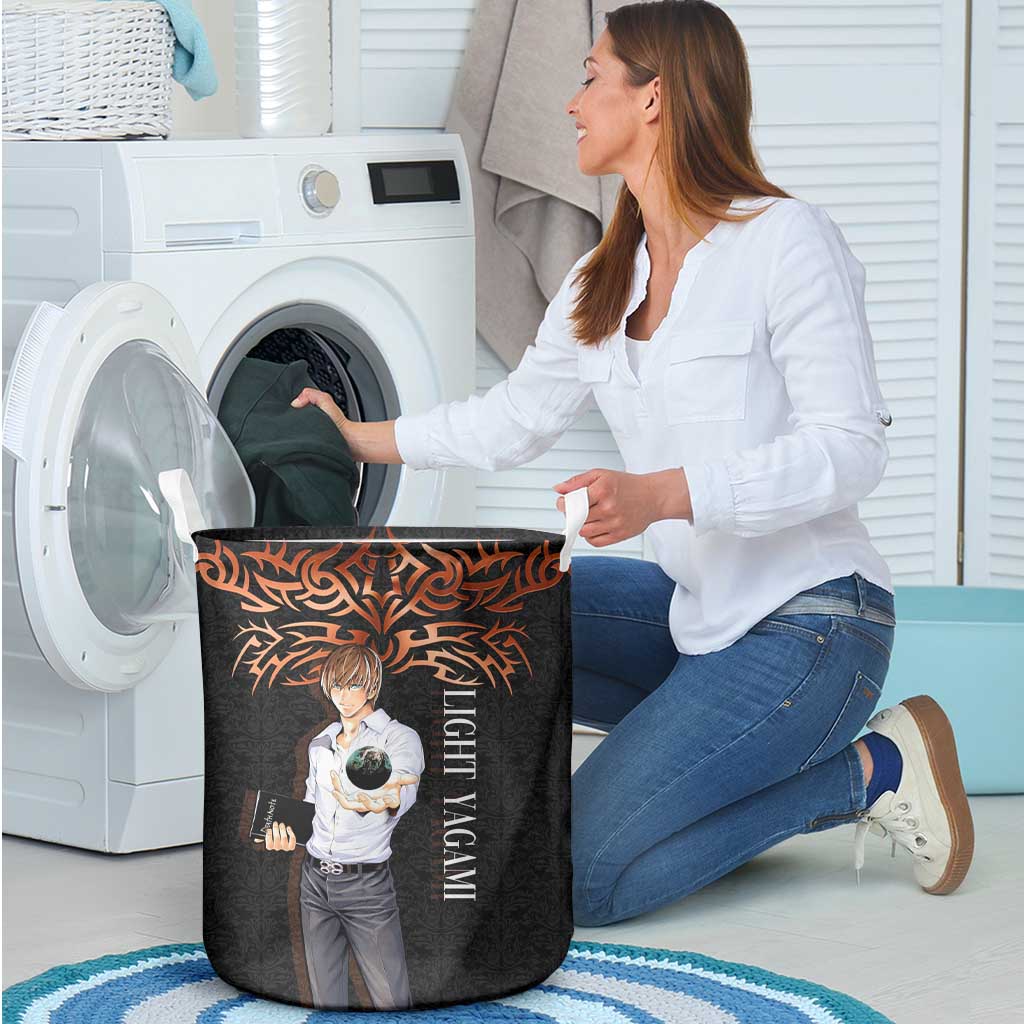 Light Yagami Death Note Laundry Basket Tribal Anime Fusion Style