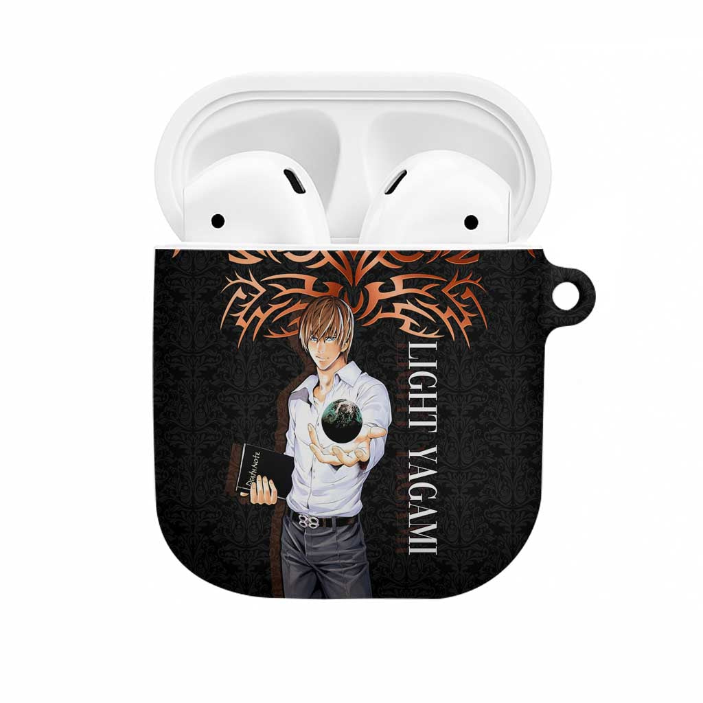Light Yagami Death Note AirPods Case Tribal Anime Fusion Style