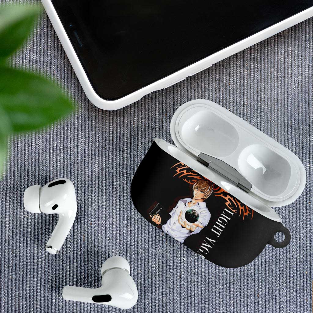 Light Yagami Death Note AirPods Case Tribal Anime Fusion Style