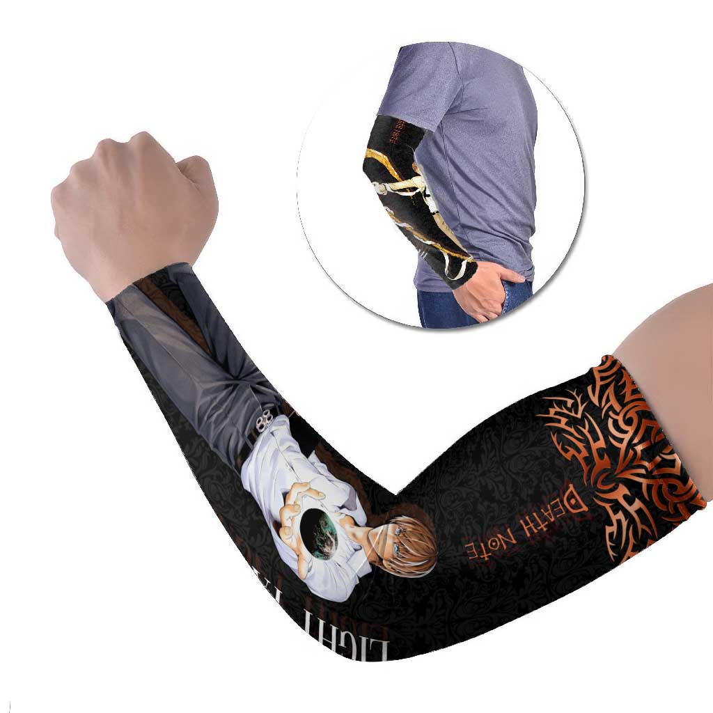 Light Yagami Death Note Arm Sleeves Tribal Anime Fusion Style