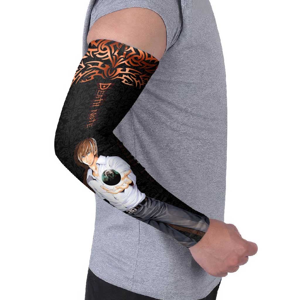 Light Yagami Death Note Arm Sleeves Tribal Anime Fusion Style