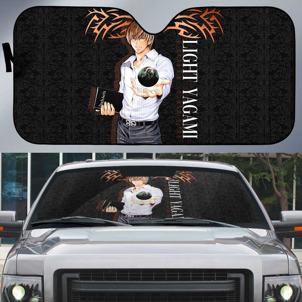 Light Yagami Death Note Auto Sun Shade Tribal Anime Fusion Style