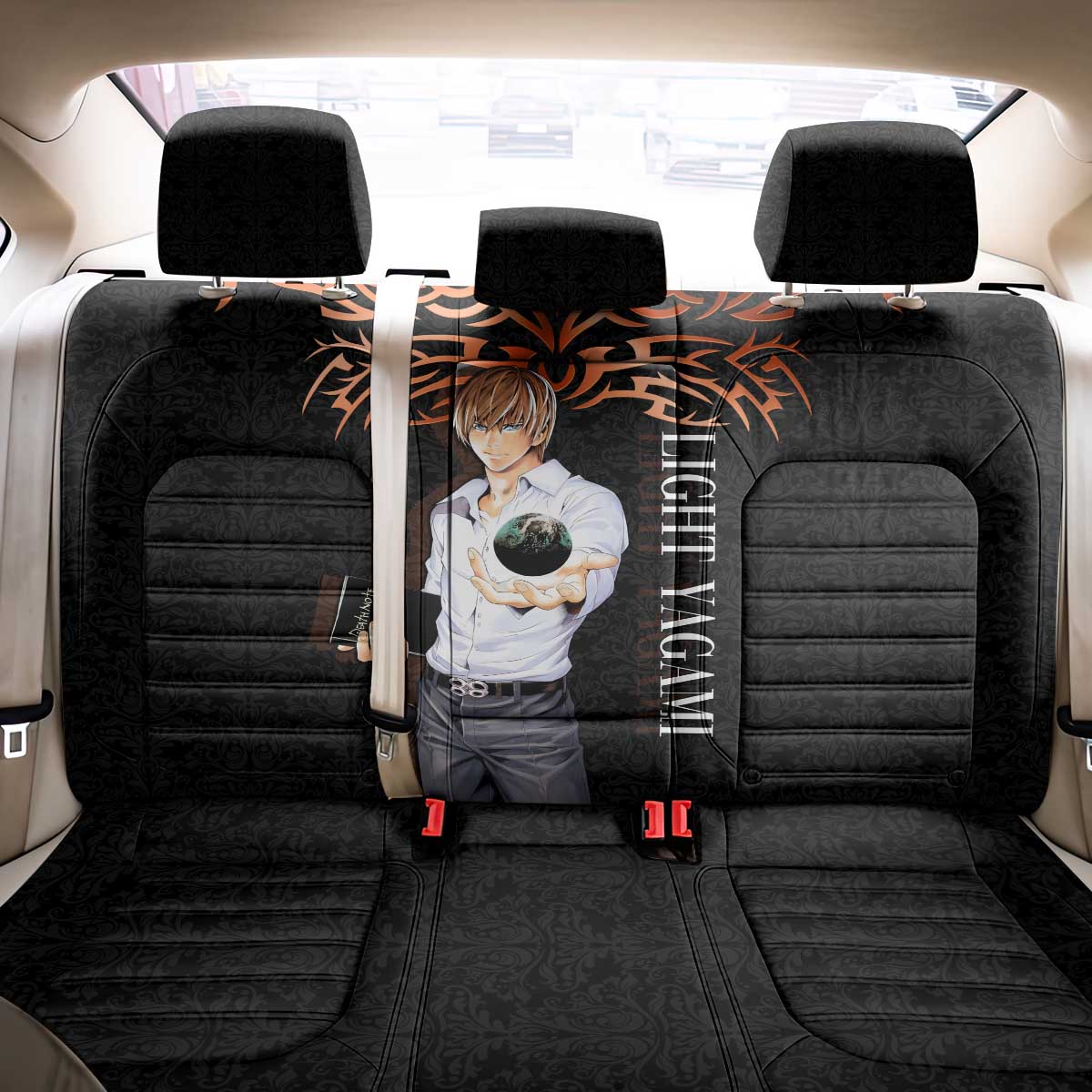 Light Yagami Death Note Back Car Seat Cover Tribal Anime Fusion Style