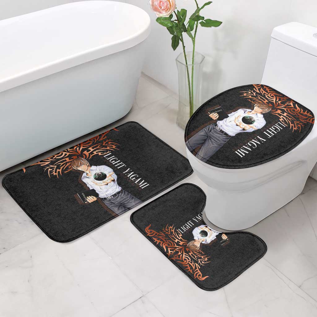 Light Yagami Death Note Bathroom Set Tribal Anime Fusion Style