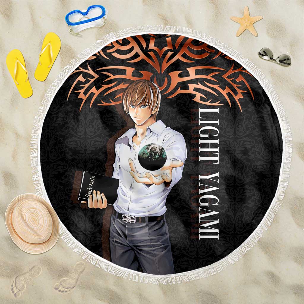 Light Yagami Death Note Beach Blanket Tribal Anime Fusion Style