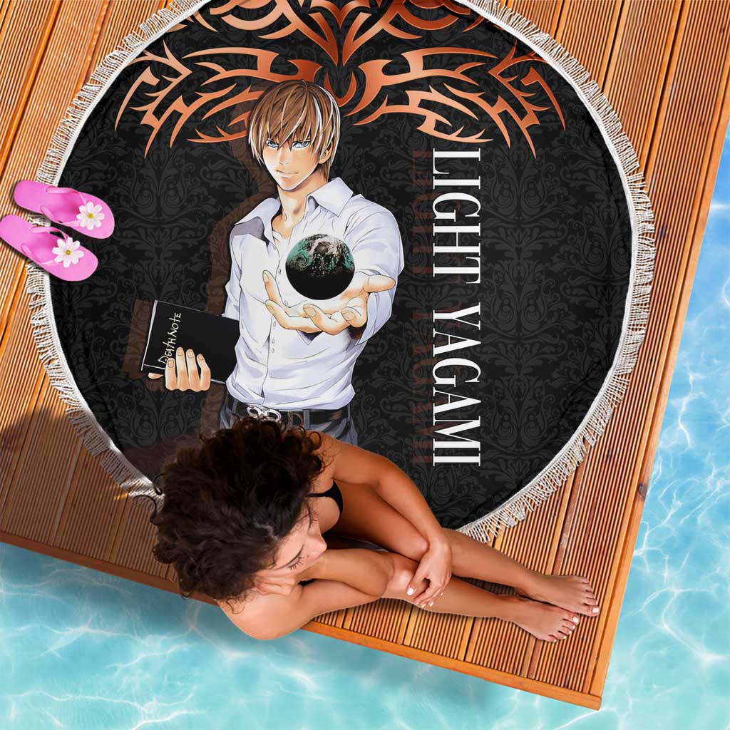 Light Yagami Death Note Beach Blanket Tribal Anime Fusion Style