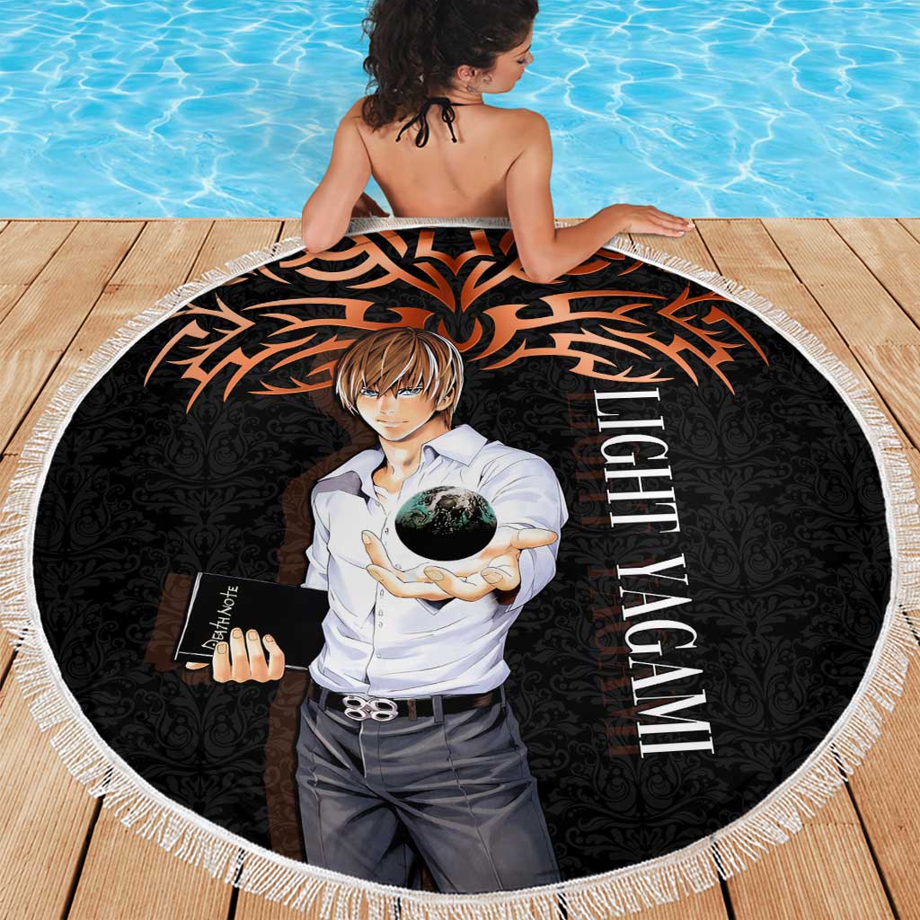 Light Yagami Death Note Beach Blanket Tribal Anime Fusion Style