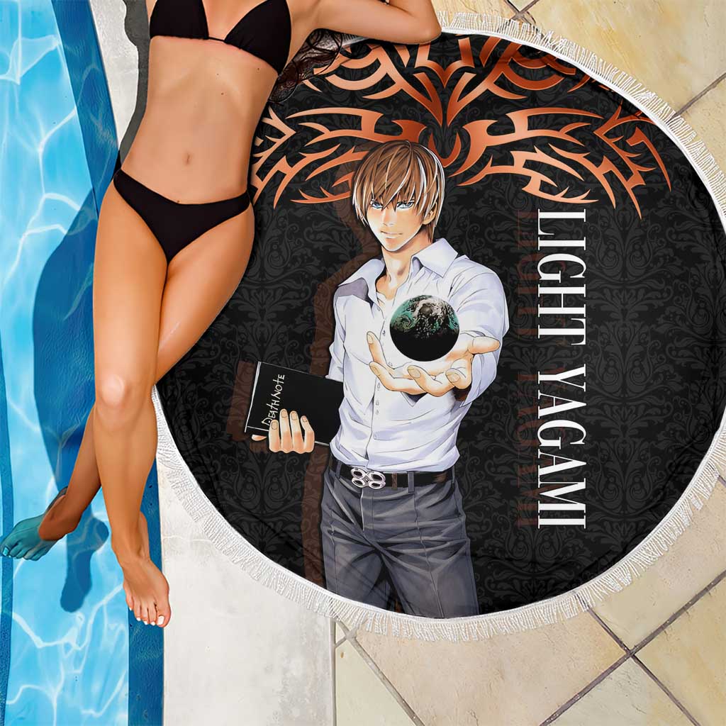 Light Yagami Death Note Beach Blanket Tribal Anime Fusion Style