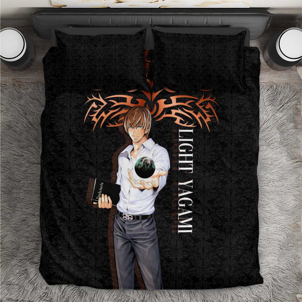 Light Yagami Death Note Bedding Set Tribal Anime Fusion Style