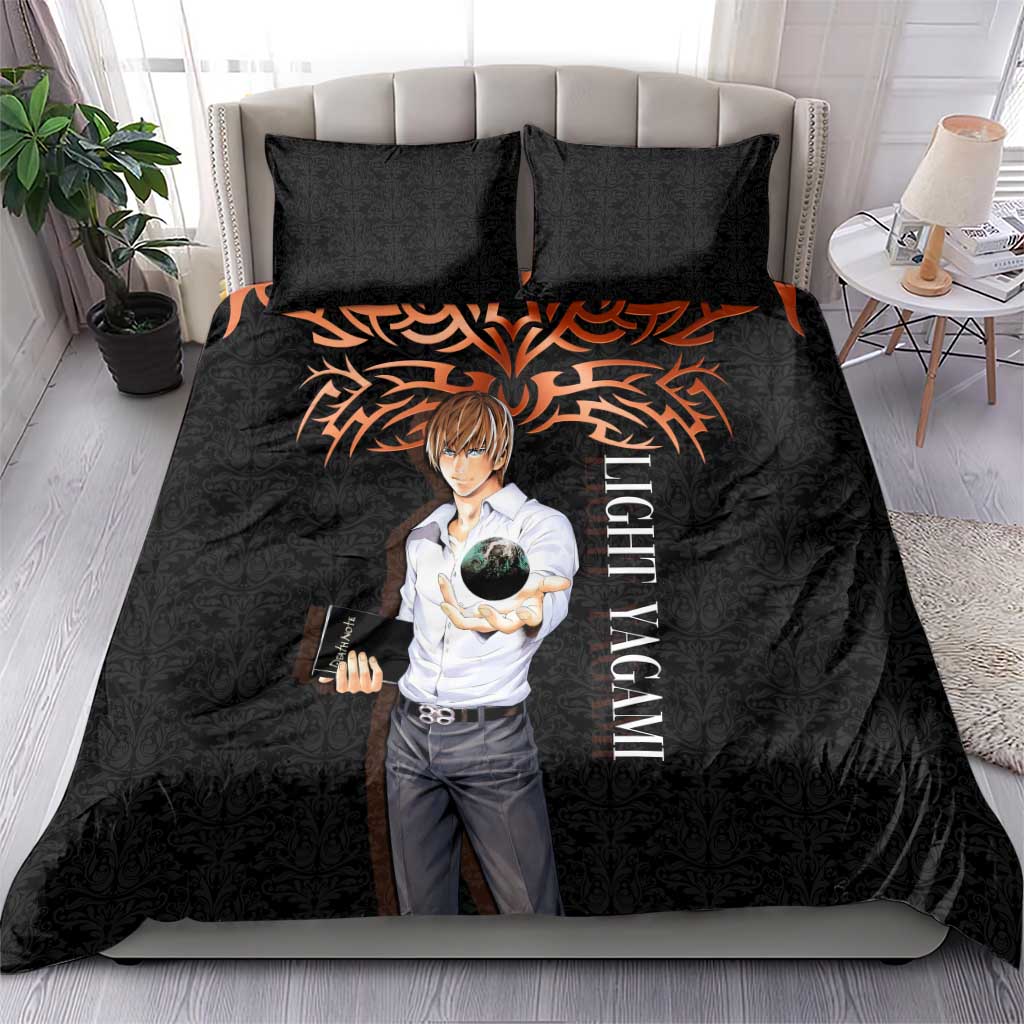 Light Yagami Death Note Bedding Set Tribal Anime Fusion Style