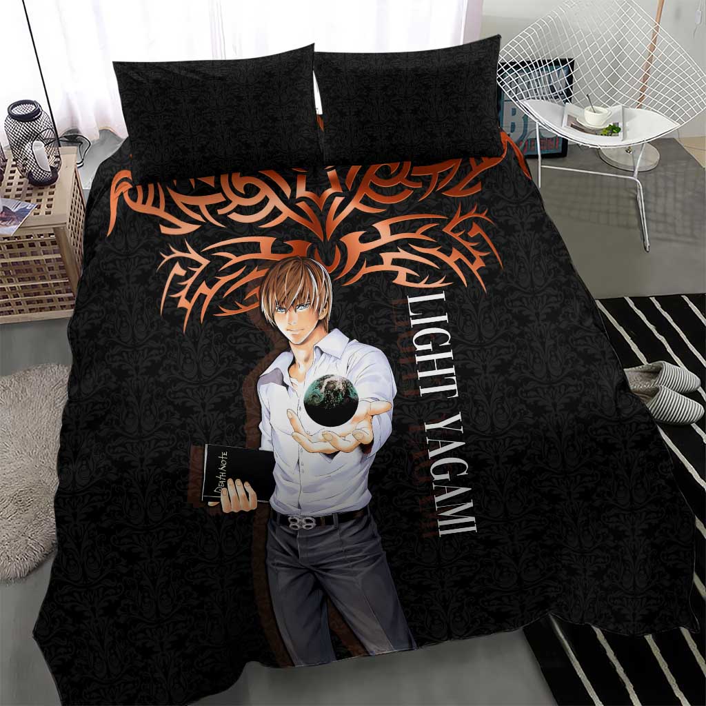 Light Yagami Death Note Bedding Set Tribal Anime Fusion Style