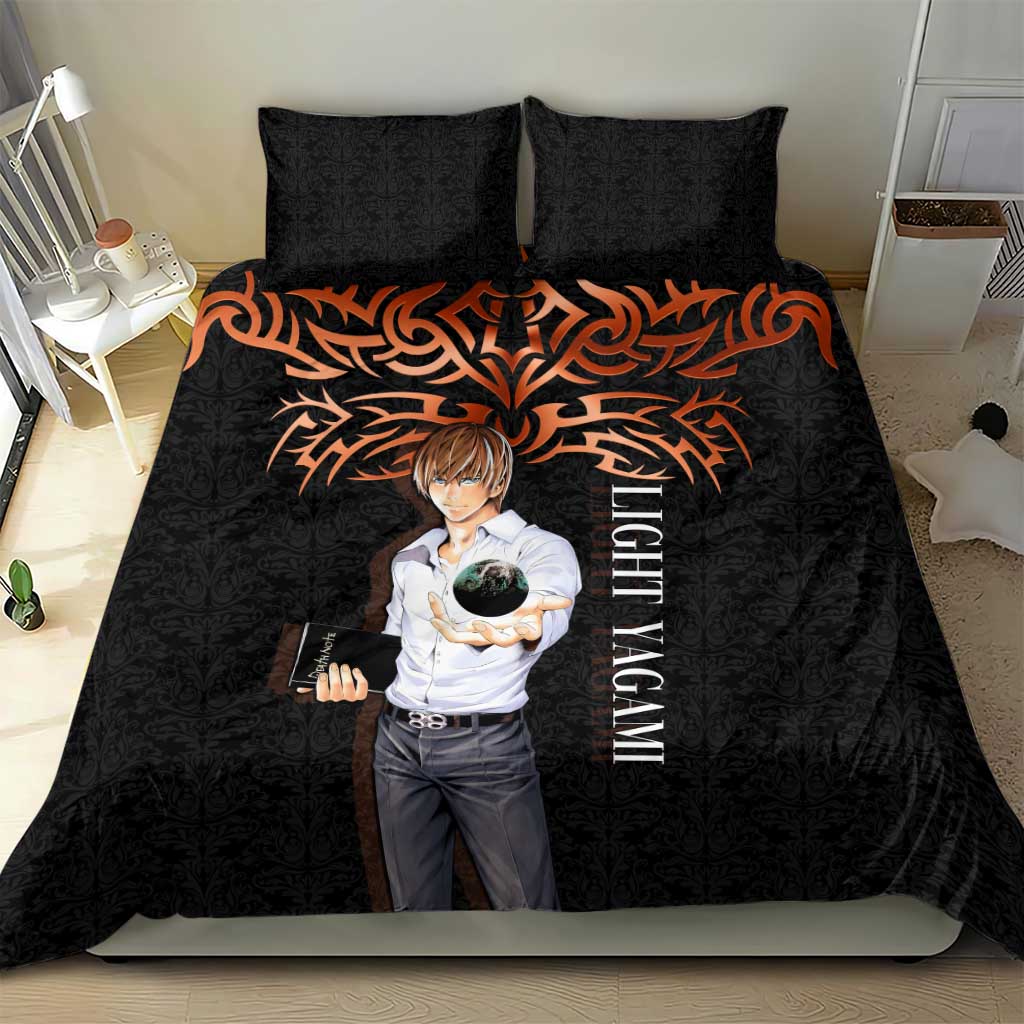 Light Yagami Death Note Bedding Set Tribal Anime Fusion Style