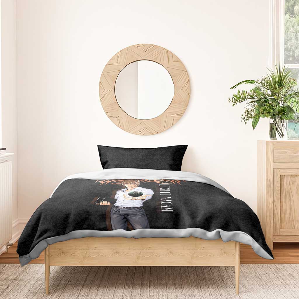 Light Yagami Death Note Bedding Set Tribal Anime Fusion Style