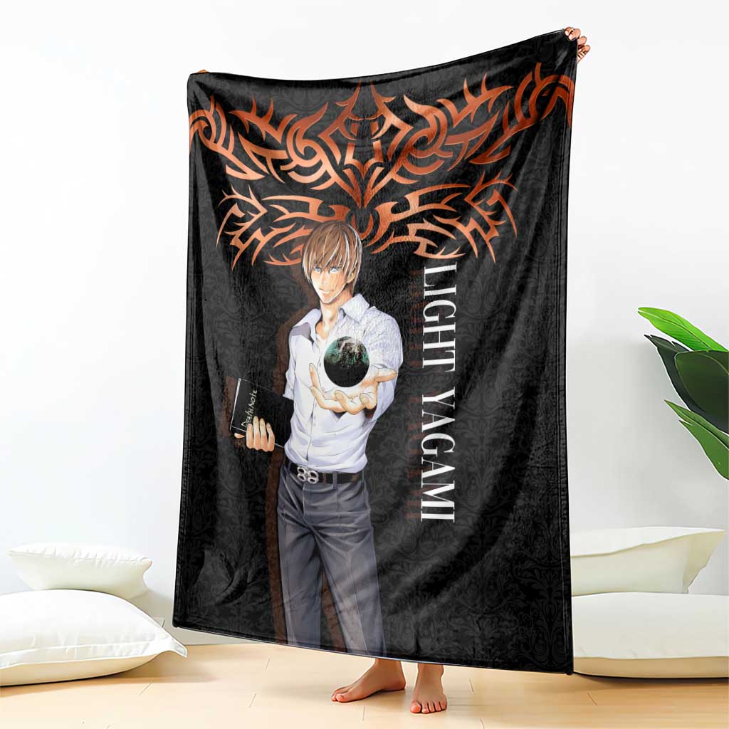Light Yagami Death Note Blanket Tribal Anime Fusion Style