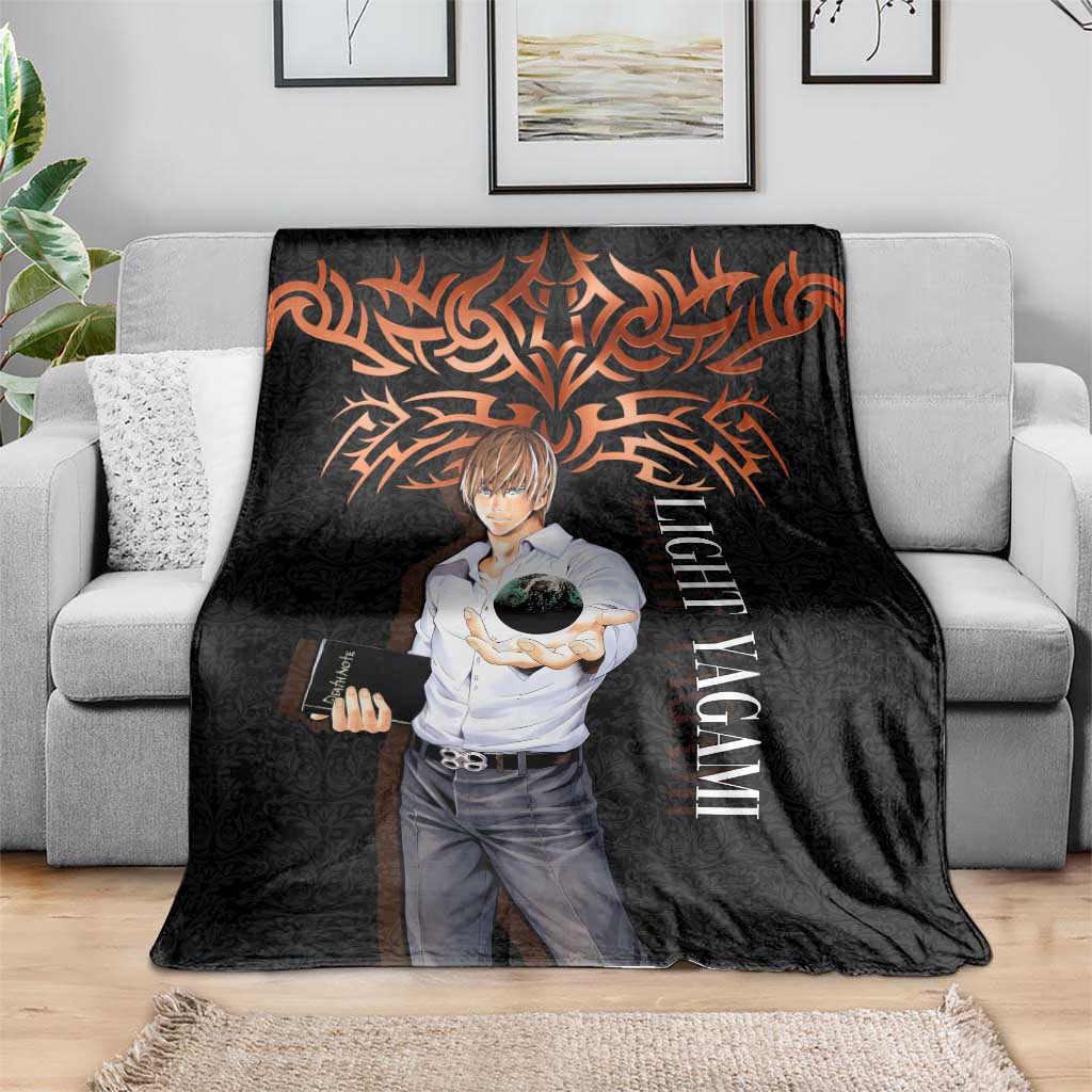 Light Yagami Death Note Blanket Tribal Anime Fusion Style