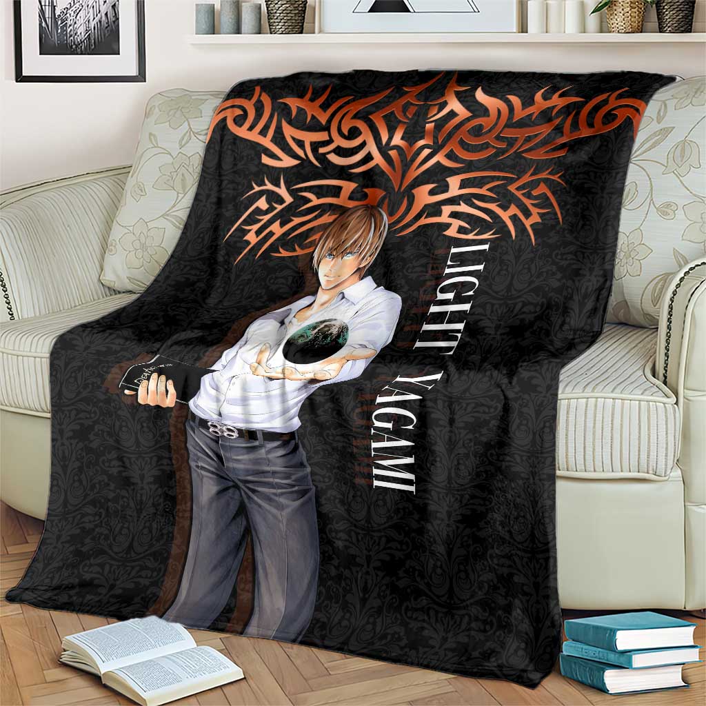 Light Yagami Death Note Blanket Tribal Anime Fusion Style