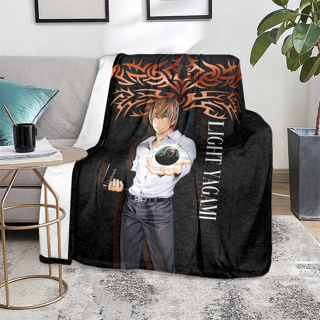 Light Yagami Death Note Blanket Tribal Anime Fusion Style