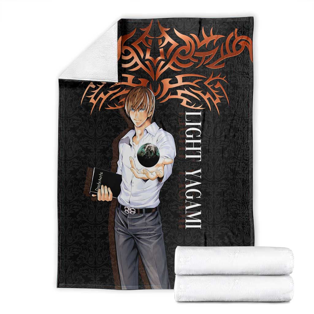Light Yagami Death Note Blanket Tribal Anime Fusion Style