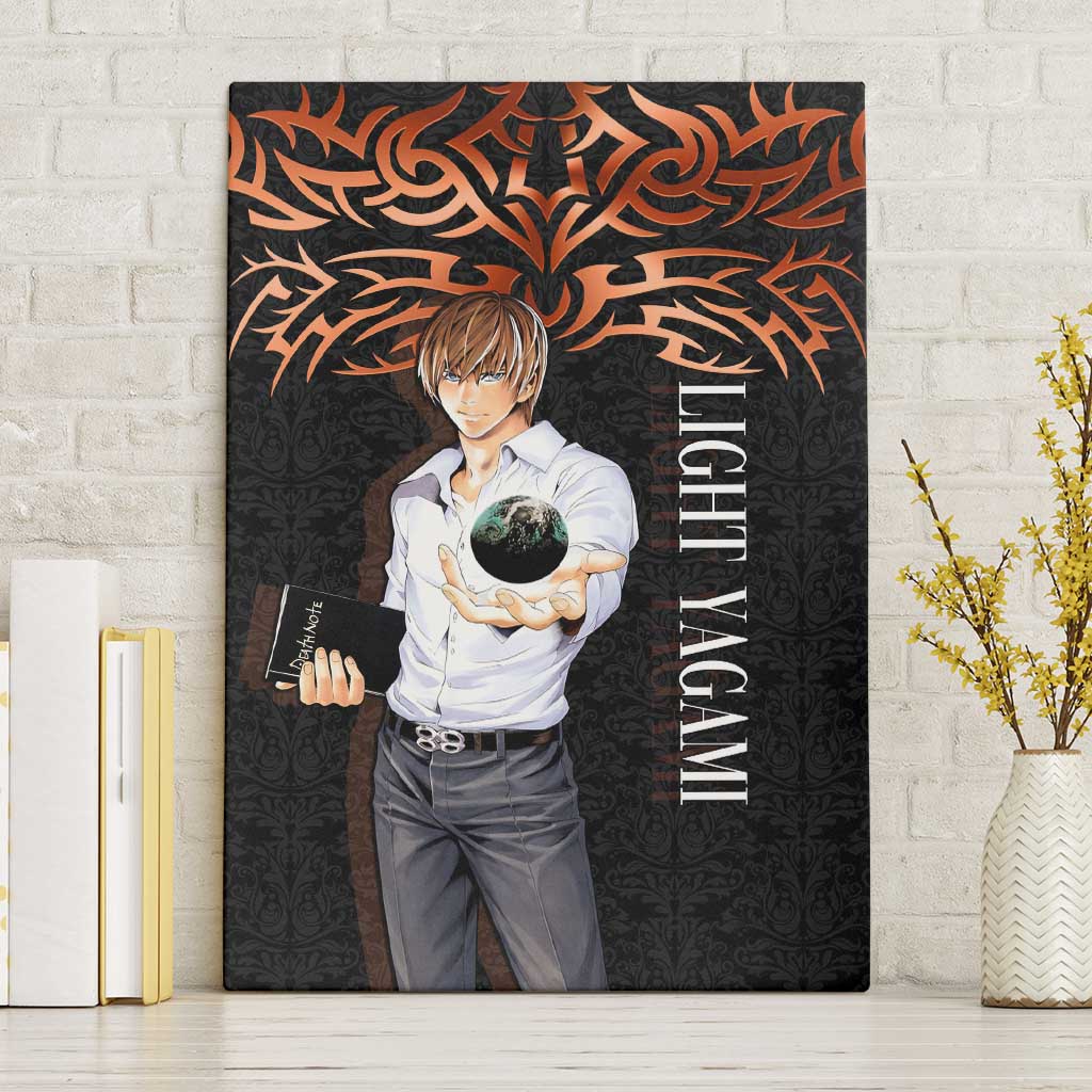 Light Yagami Death Note Canvas Wall Art Tribal Anime Fusion Style