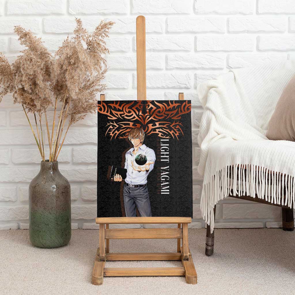 Light Yagami Death Note Canvas Wall Art Tribal Anime Fusion Style