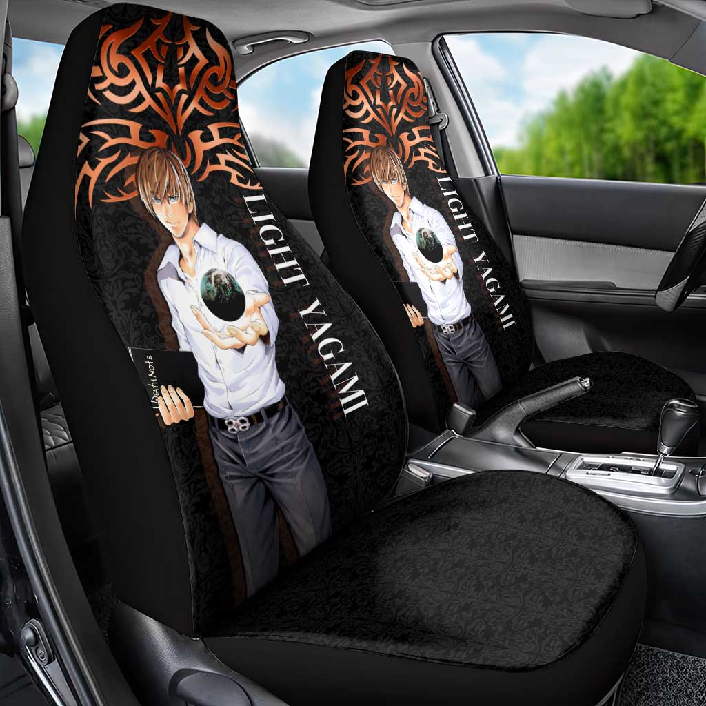 Light Yagami Death Note Car Seat Cover Tribal Anime Fusion Style