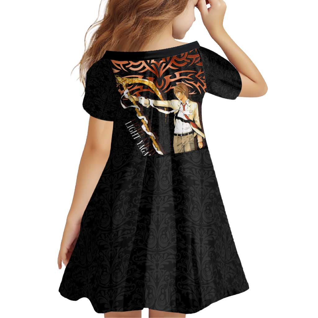 Light Yagami Death Note Family Matching Off Shoulder Maxi Dress and Hawaiian Shirt Tribal Anime Fusion Style