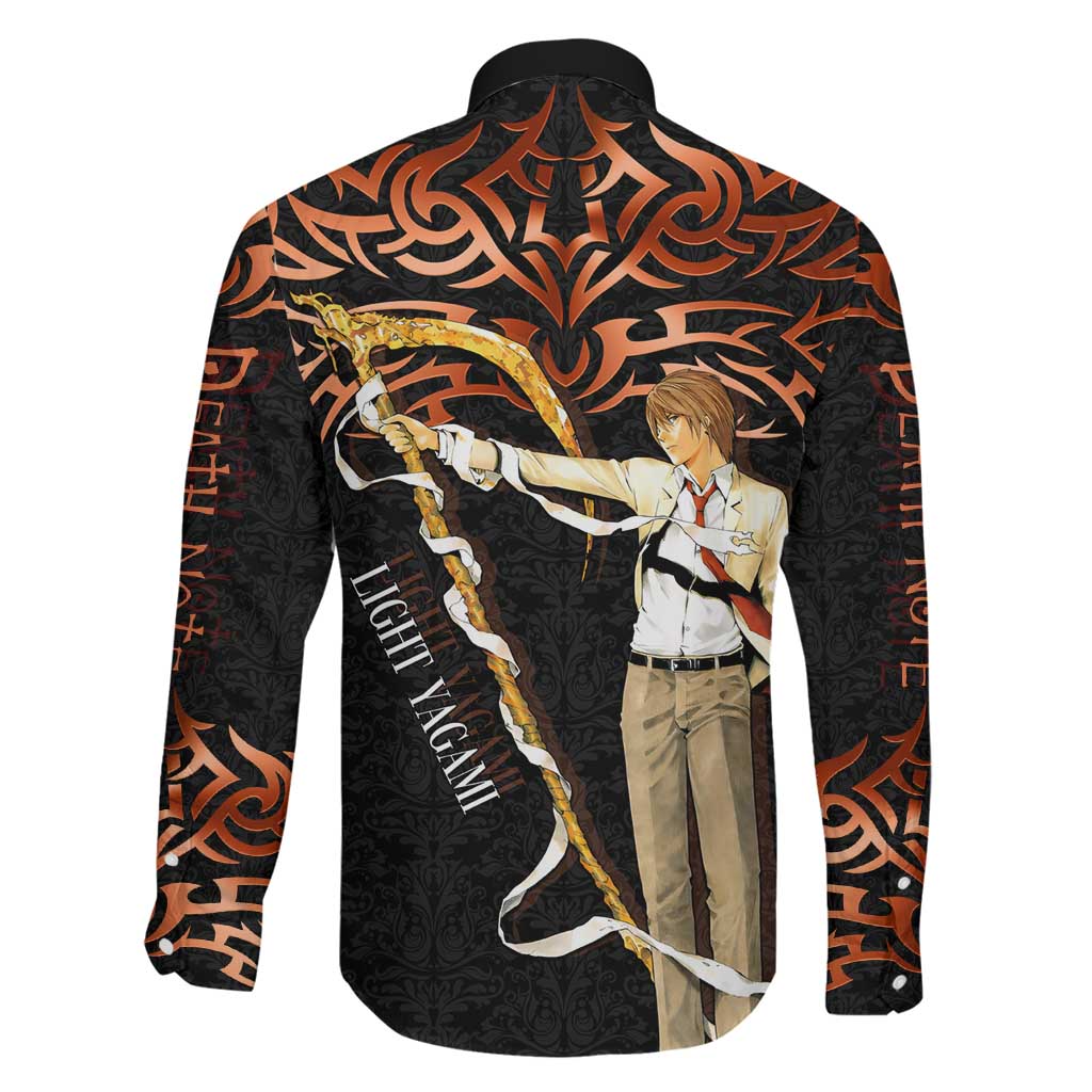 Light Yagami Death Note Family Matching Summer Maxi Dress and Hawaiian Shirt Tribal Anime Fusion Style