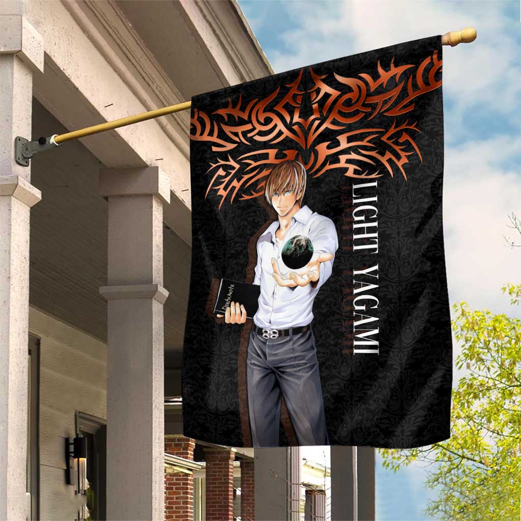 Light Yagami Death Note Garden Flag Tribal Anime Fusion Style